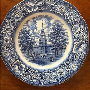 Liberty blue dinner plates